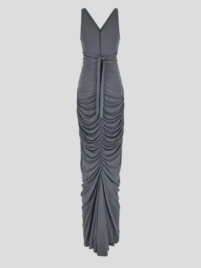 Shop Elisabetta Franchi Dresses In Grey