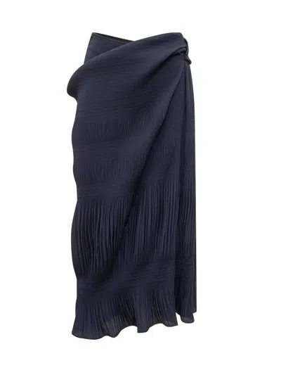 Shop Jw Anderson J.w. Anderson Skirt With Draping In Blue