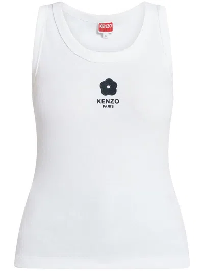 Shop Kenzo Boke 2.0 Embroidered Tank Top In White