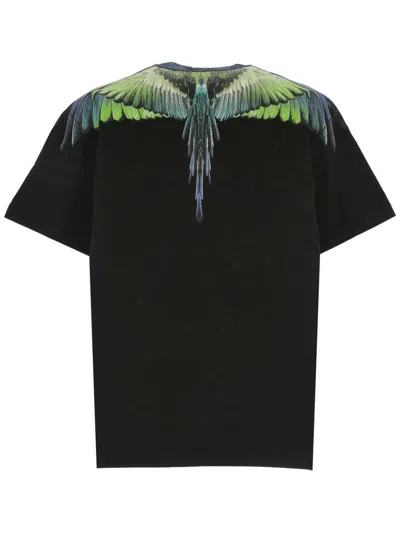 Shop Marcelo Burlon County Of Milan T-shirts And Polos In Black Light Gre