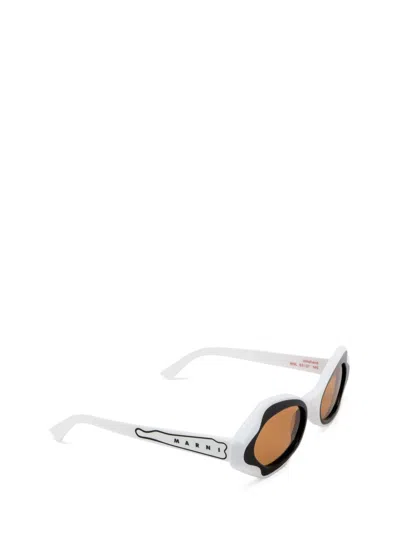 Shop Marni Sunglasses In White