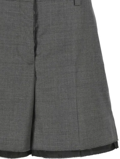 Shop Miu Miu Trousers In Grey