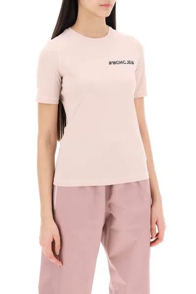 Shop Moncler Grenoble Actiwear Crew Neck In Pink