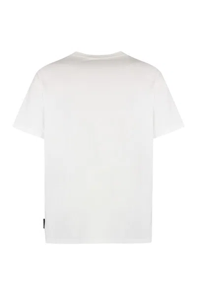 Shop Moose Knuckles Cotton Crew-neck T-shirt In White
