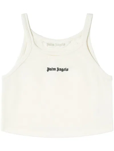 Shop Palm Angels Printed Tank Top In White