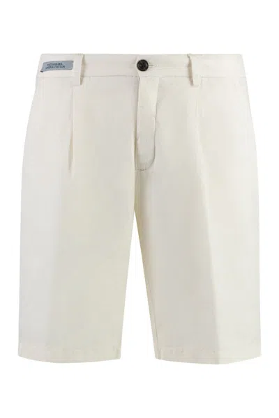 Shop Paul & Shark Cotton And Linen Bermuda-shorts In Beige