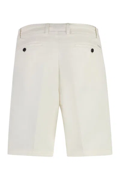 Shop Paul & Shark Cotton And Linen Bermuda-shorts In Beige