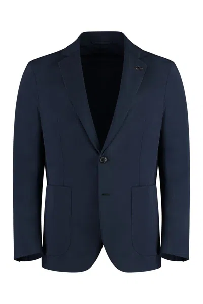 Paul & Shark Men's Single-breasted Two-button Jacket In Blue