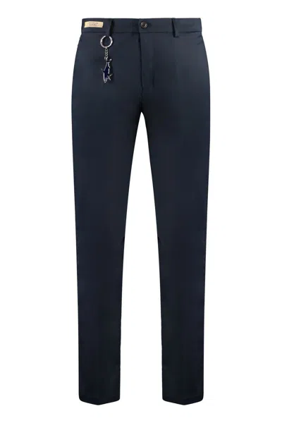 Shop Paul & Shark Stretch Cotton Trousers In Blue