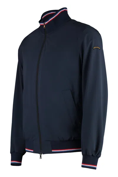Paul & Shark Stripe Detailing Zip Jacket In Blue