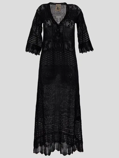 Shop Semicouture Dresses In Black