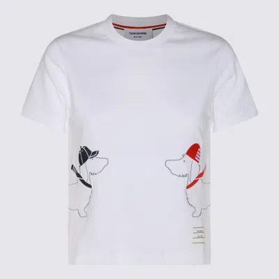 Shop Thom Browne T-shirt E Polo Bianco In White