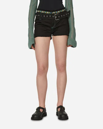 Shop Cormio Robin Fitted Denim Shorts In Black