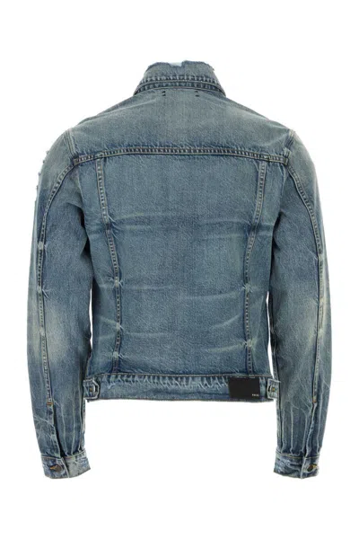 Shop Amiri 'trucker' Denim Jacket In Blue