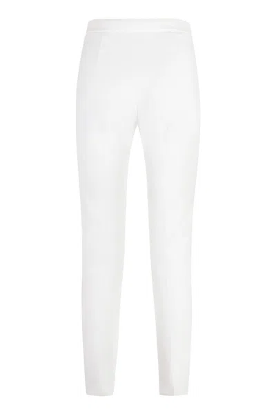 Shop Elisabetta Franchi Crêpe Trousers In White