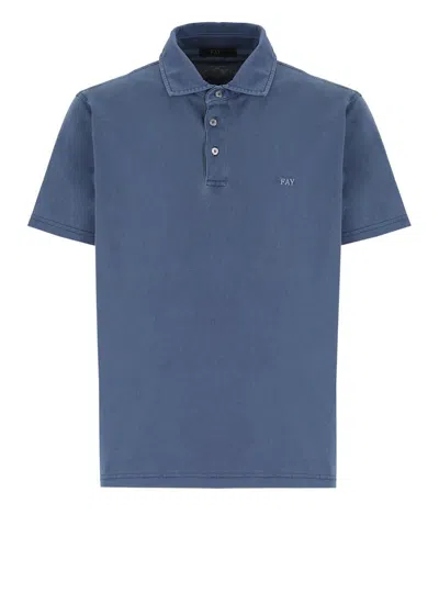 Shop Fay T-shirts And Polos Blue