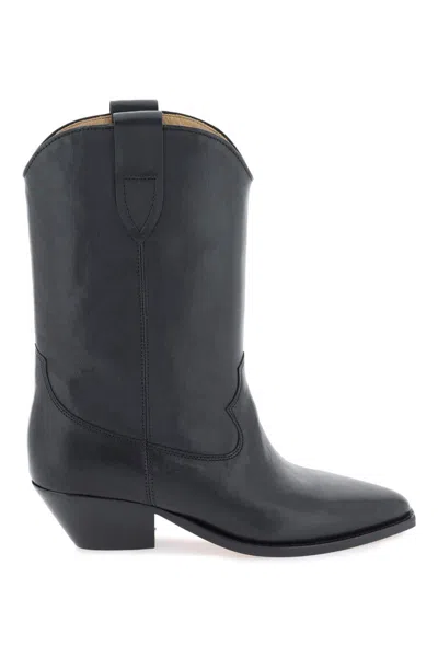 Shop Isabel Marant Duerto Texan Ankle Boots In Black