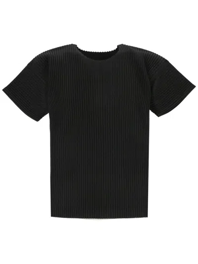 Shop Issey Miyake T-shirts And Polos In Black