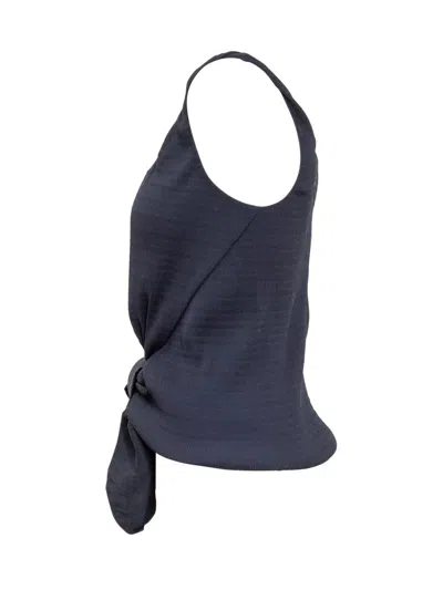 Shop Jw Anderson J.w. Anderson Top With Straps And Knotted Detail In Blue