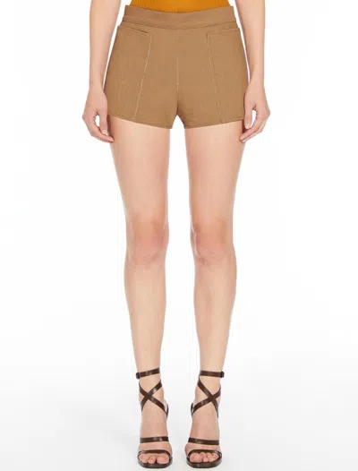 Shop Max Mara Trousers Leather Brown
