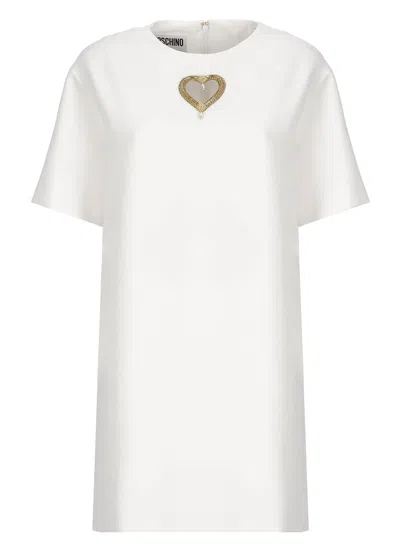 Shop Moschino Dresses White
