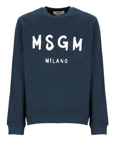 Shop Msgm Sweaters Blue
