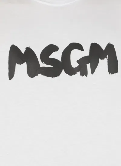 Shop Msgm T-shirts And Polos White