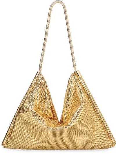 Shop Rabanne Pixel Tube Shoulder Bag In Gold