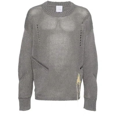 Roa Hemp Crewneck Sweater Grey In Grey