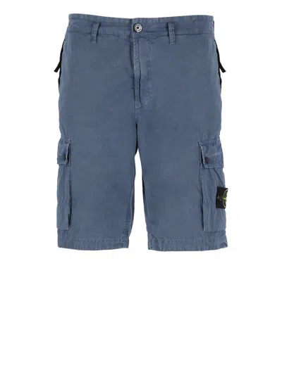 Shop Stone Island Shorts Blue