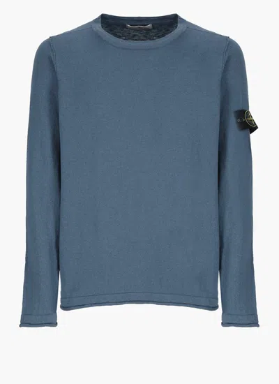 Shop Stone Island Sweaters Blue
