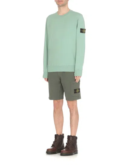 Shop Stone Island Sweaters Green