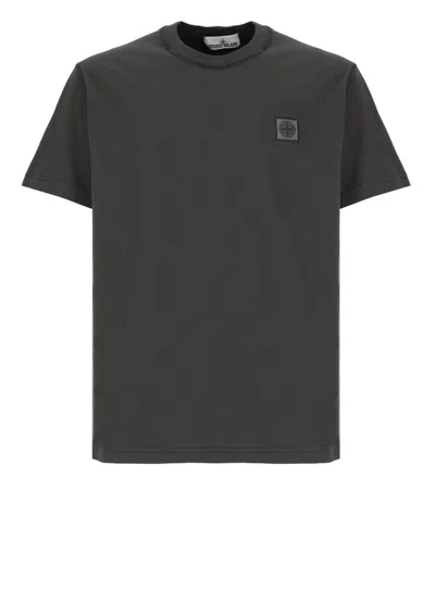 Shop Stone Island T-shirts And Polos Grey