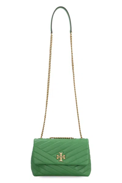 Shop Tory Burch Kira Leather Shoulder Bag In Green