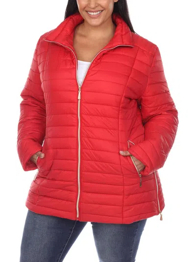 Shop White Mark Plus Womens Warm Winter Puffer Jacket In Orange