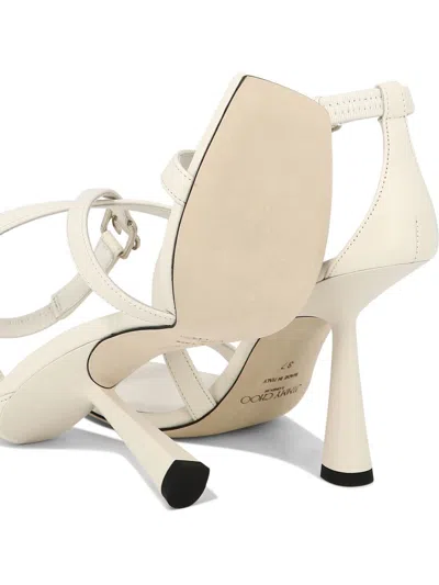 Shop Jimmy Choo "jessica 100" Sandals In White