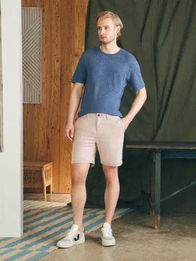 Faherty Coastline Stretch Chino Short (8" Inseam) In Spring Quartz