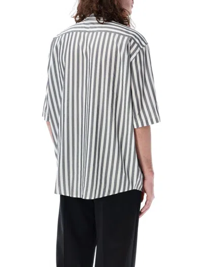 Shop Acne Studios Stripe Button-up Shirt In White Black Stripes