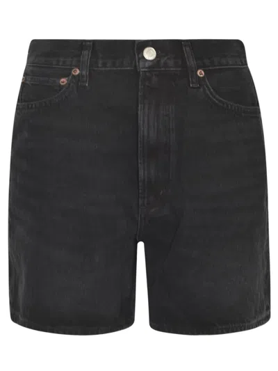 Agolde V-waist Shorts In Washed Back
