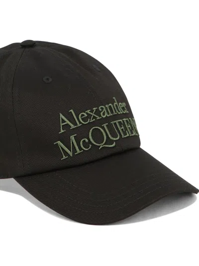 Shop Alexander Mcqueen Baseball Cap With Logo In Black