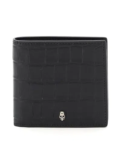 Shop Alexander Mcqueen Mcqueen Cc Bill Wallet In Black