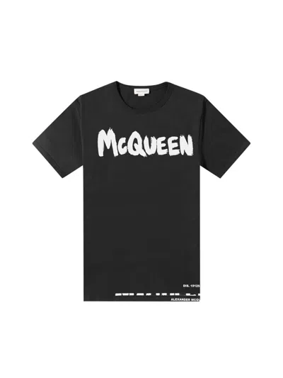 Shop Alexander Mcqueen Mcqueen T-shirts In Black