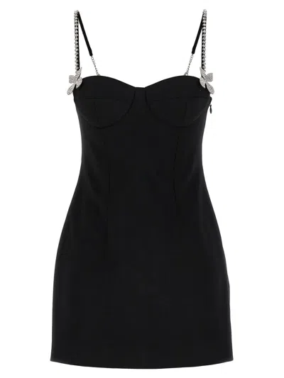 Shop Area 'butterfly Crystal Mini' Dress In Black