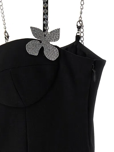Shop Area 'butterfly Crystal Mini' Dress In Black