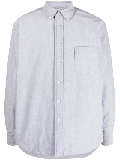 Shop Aspesi Camicia Fred Paddded Clothing In 01200 Grey