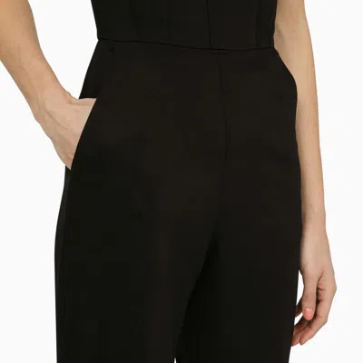 Shop Balmain Jumpsuit With Jewelled Buttons In Black