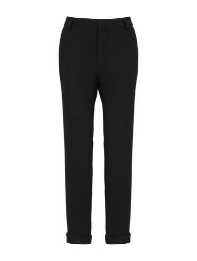 Shop Balmain Straight Pants In Black