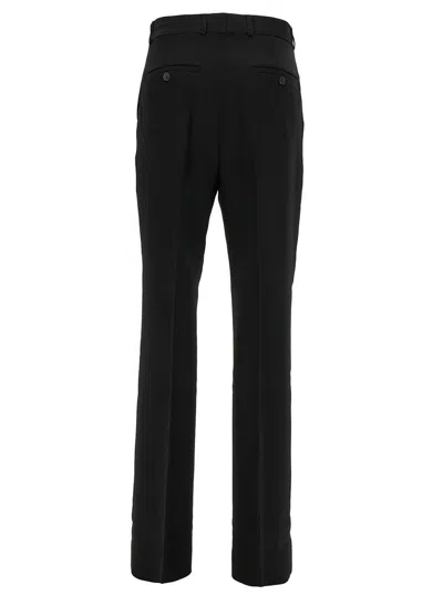 Shop Totême Black Flared Tailored Pants In Viscose Blend Woman
