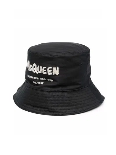 Shop Alexander Mcqueen Mcqueen Hat In Black