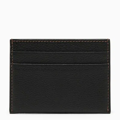 Shop Burberry Card Holder With Logo In Black